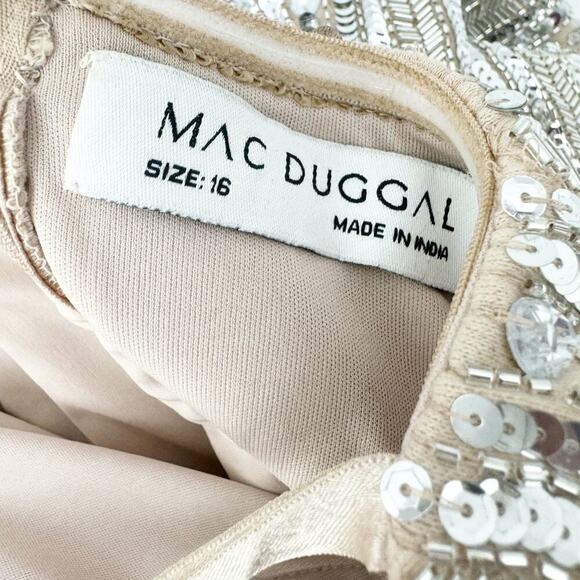 Mac Duggal Embellished Strapless Beaded Slim Column Dress Size 16 NWT - Picture 11 of 13